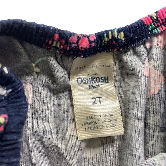 OshKosh Navy Floral Romper - Picture 3 of 5
